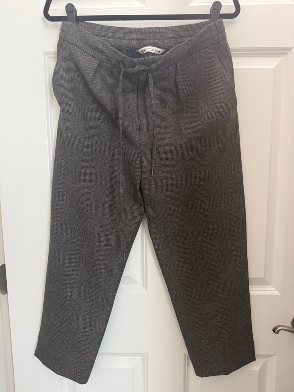 Zara Womens Dark Gray Drawstring Joggers